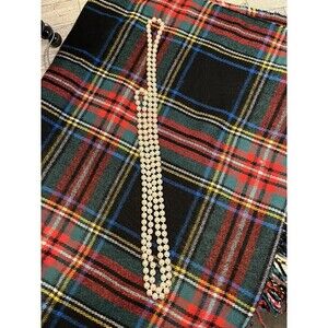 Vintage Fashion costume jewelry large pearl necklace 30 inches long Wrap